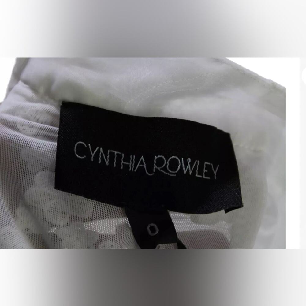 Cynthia Rowley 3D Tulle Floral Appliqué Wide-Leg Pants - Picture 9 of 12